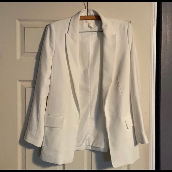 White Long Blazer